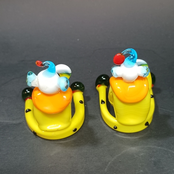 Two Miniature Murano Handblown Glass Clowns 🤡 - Picture 3 of 5